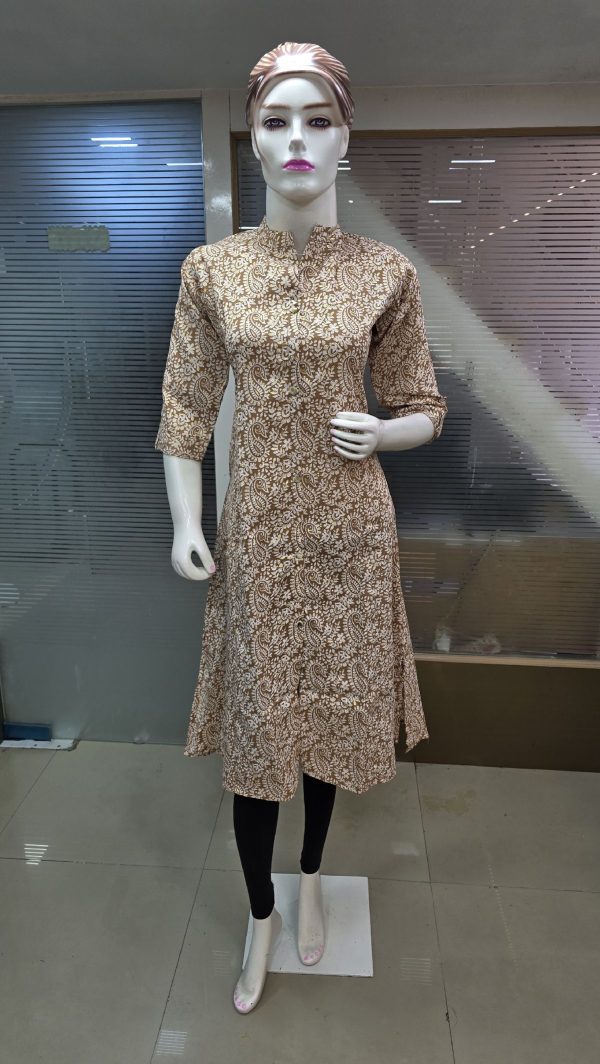 Reyon A-line Kurti Shadow