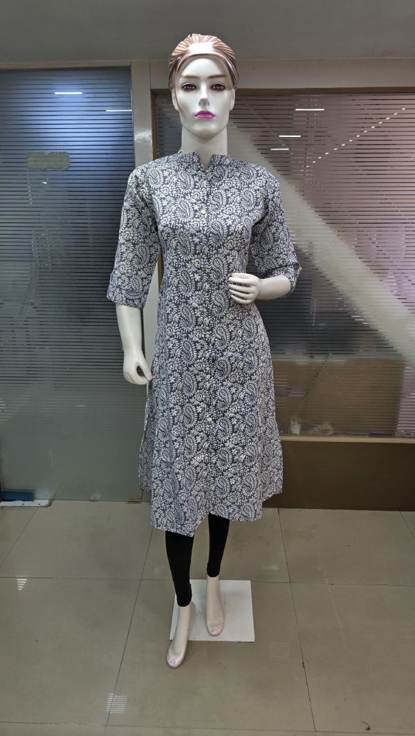 Reyon A-line Kurti Shadow - Image 3