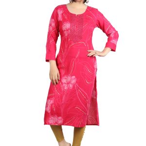 Women Reyon Radical Red Kurti